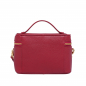 Preview: Shoulder bag made of wine red calfskin leather